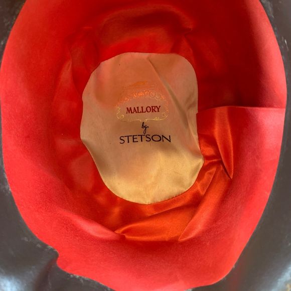 Vintage Stetson Mallory Western Cowboy Hat Dark Brown Pure Wool Men's Unisex M - Picture 11 of 11